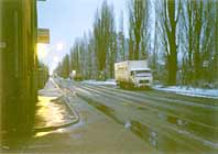 Franziusstr im Schnee, 8Uhr morgens