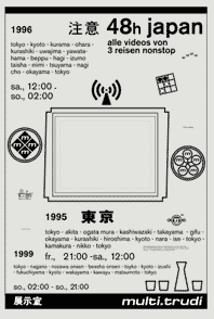 TV Noren showing the videoprogramm and my Japan journeys