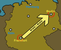 Brain Drain Map : From Frankfurt towards Berlin