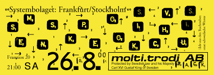 Flyer Kunstraum multi.trudi Systembolaget - Stockholm IV