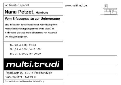 Flyer Trudi Nana Petzet