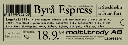 Flyer - multi.trudi -	Byra Espress