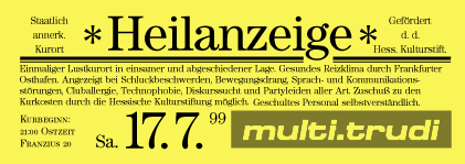 Flyer - multi.trudi -	Trudi Heilanzeige I