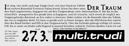 Flyer - multi.trudi - Der Traum, 27.3. 1999